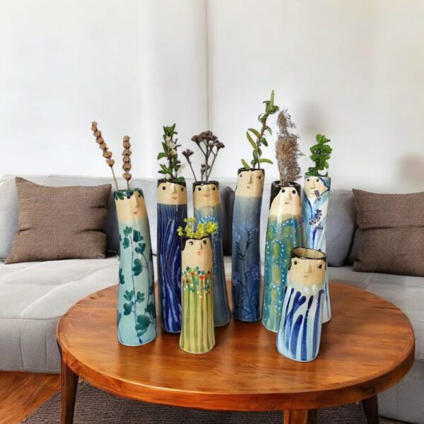 Family Face Bud Vases