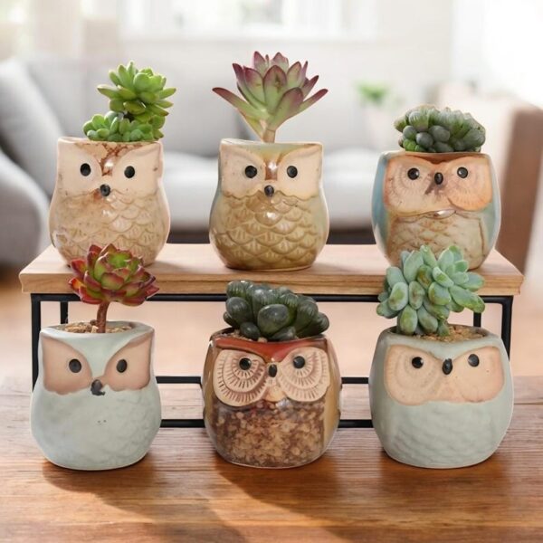 Owl Family Mini Bud Vases