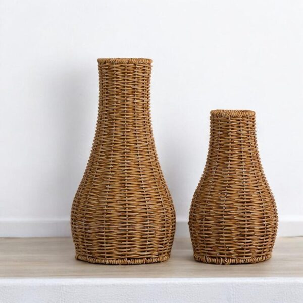 Boho Woven Rattan Style Vase