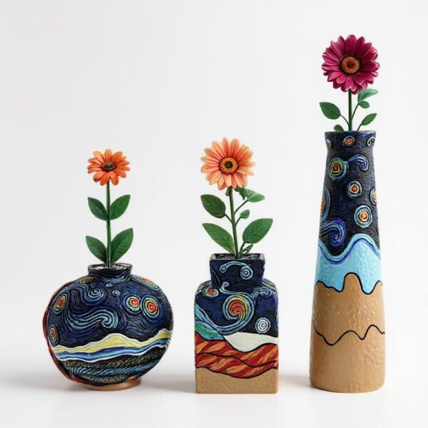 Van Gogh Starry Night Mini Vase Set