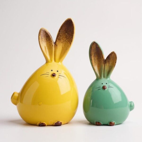 Cute Bunny Figurine Set